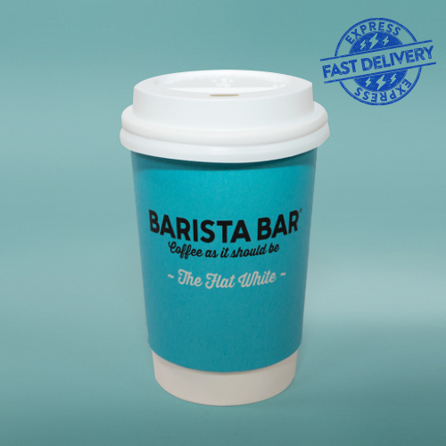 8oz Printed DW Paper Eco-Coffee Cups - Express Service