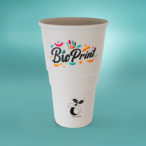 Generic Printed Bio Plastic Free Reusable Pint Cups